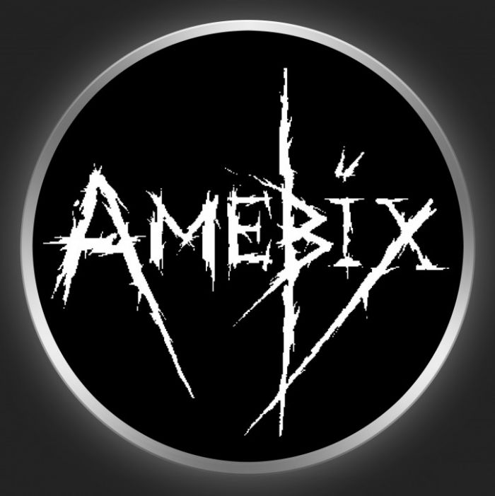 AMEBIX - White Logo On Black Button