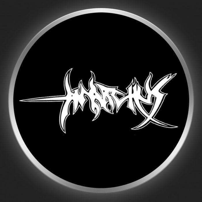 ANARCHUS - White Logo On Black Button