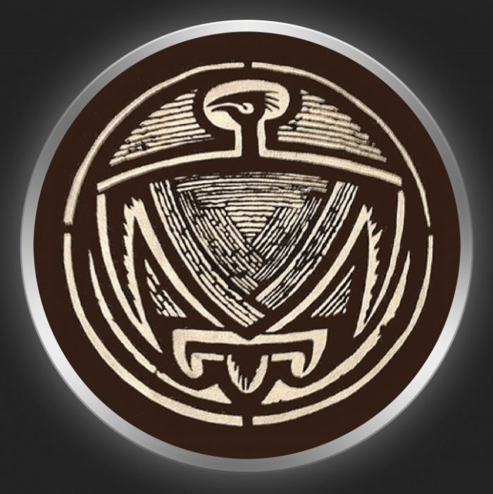 ANTISCHISM - Logo On Brown Button
