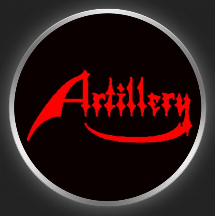 ARTILLERY - Red Logo On Black Button