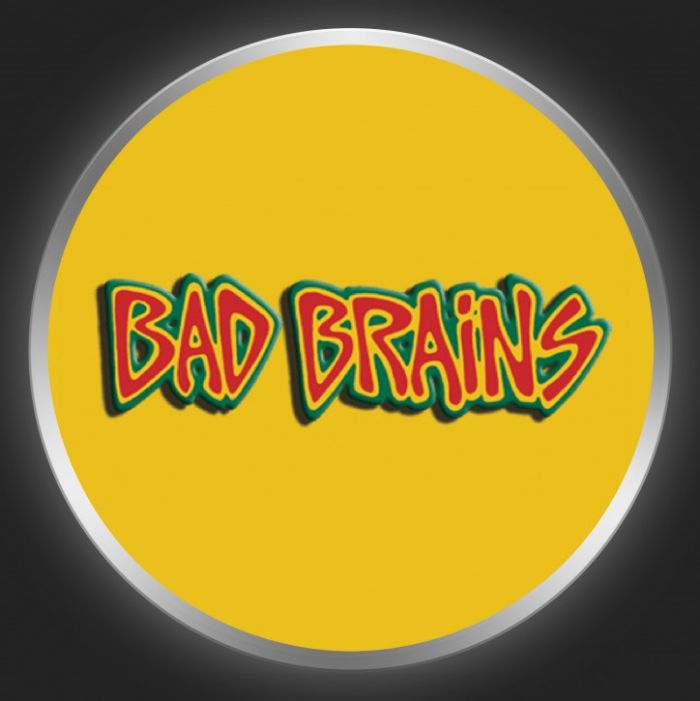 BAD BRAINS - Coloured Logo On Yellow Button