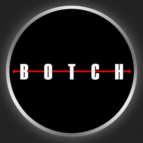 BOTCH - White Logo 1 On Black Button