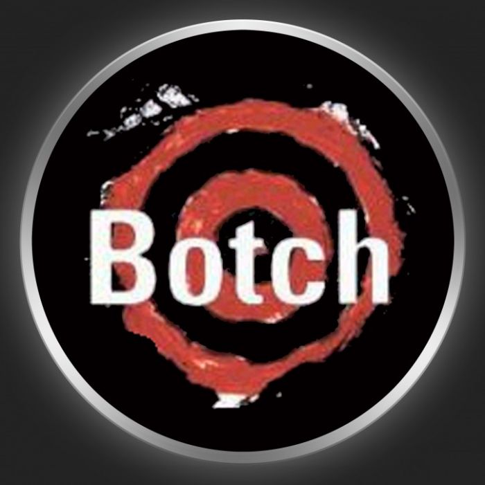 BOTCH - White Logo 2 On Black Button