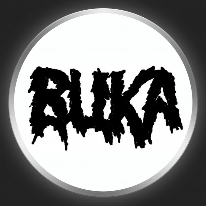 BUKA - Black Logo On White Button