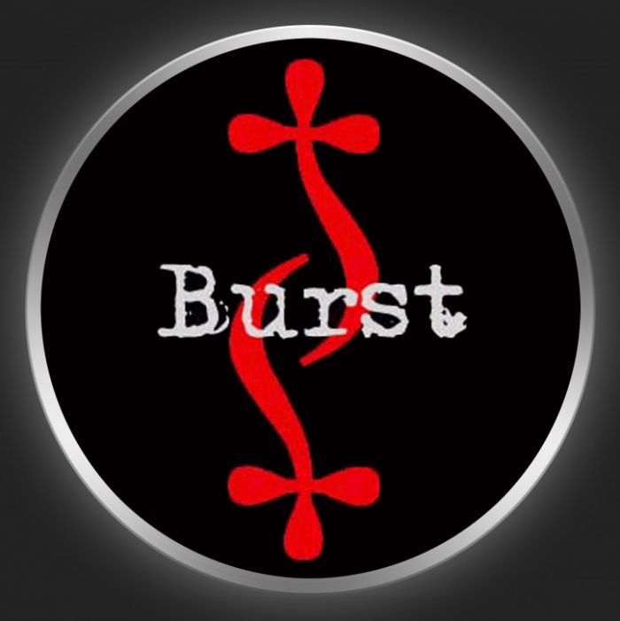 BURST - White Logo On Black Button