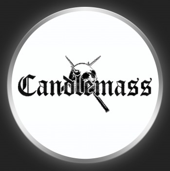 CANDLEMASS - Black Logo On White Button