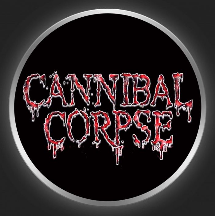 CANNIBAL CORPSE - Red Logo On Black Button