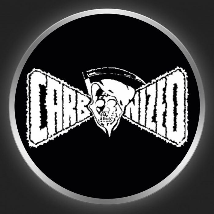 CARBONIZED - White Logo On Black Button
