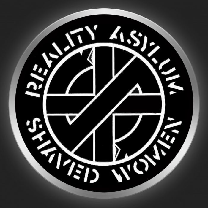 CRASS - Reality Asylum, Shaved Women Button