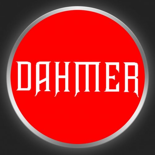 DAHMER - White Logo On Red Button