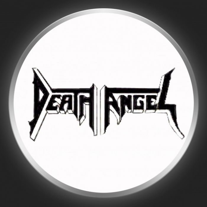 DEATH ANGEL - Black Logo On White Button