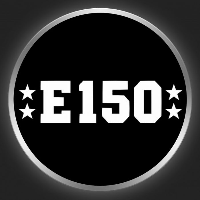 E-150 - White Logo On Black Button