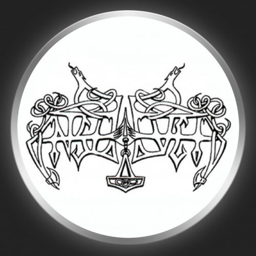 ENSLAVED - Black Logo On White Button