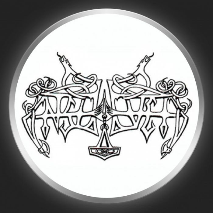 ENSLAVED - Black Logo On White Button