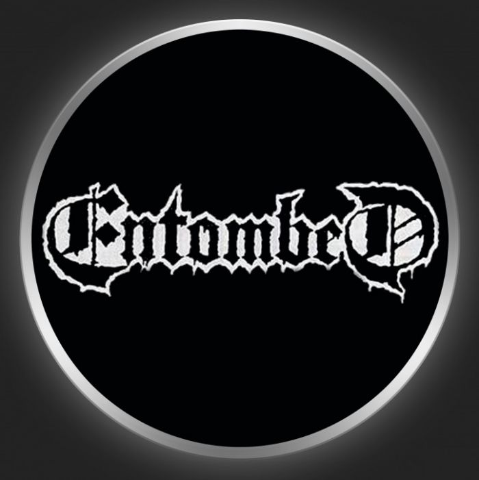 ENTOMBED - Old Logo On Black Button