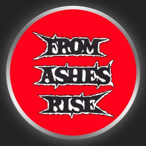 FROM ASHES RISE - Black Logo 1 On Red Button