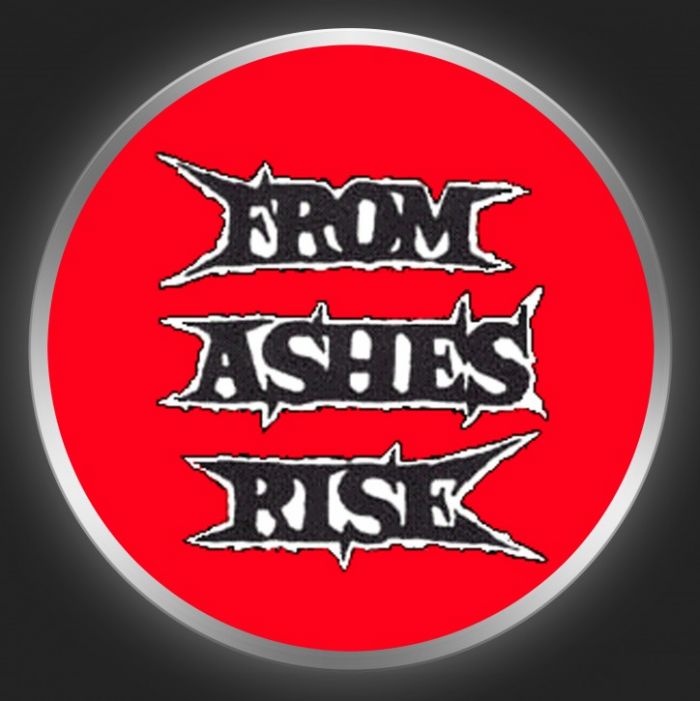 FROM ASHES RISE - Black Logo 1 On Red Button
