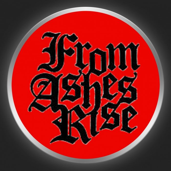 FROM ASHES RISE - Black Logo 3 On Red Button