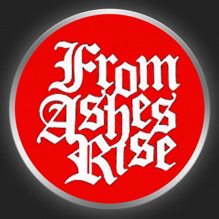 FROM ASHES RISE - White Logo 3 On Red Button