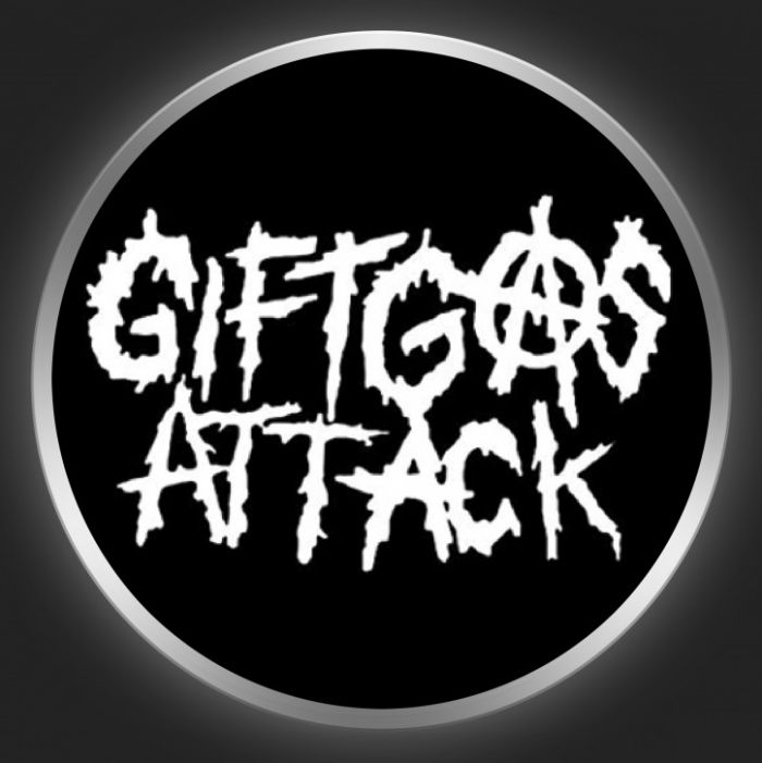 GIFTGASATTACK - White Logo On Black Button