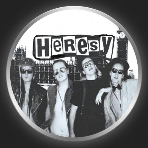 HERESY - Thirteen Rocking Anthems Button