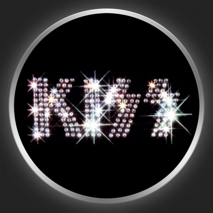 KISS - Glitter Logo Button