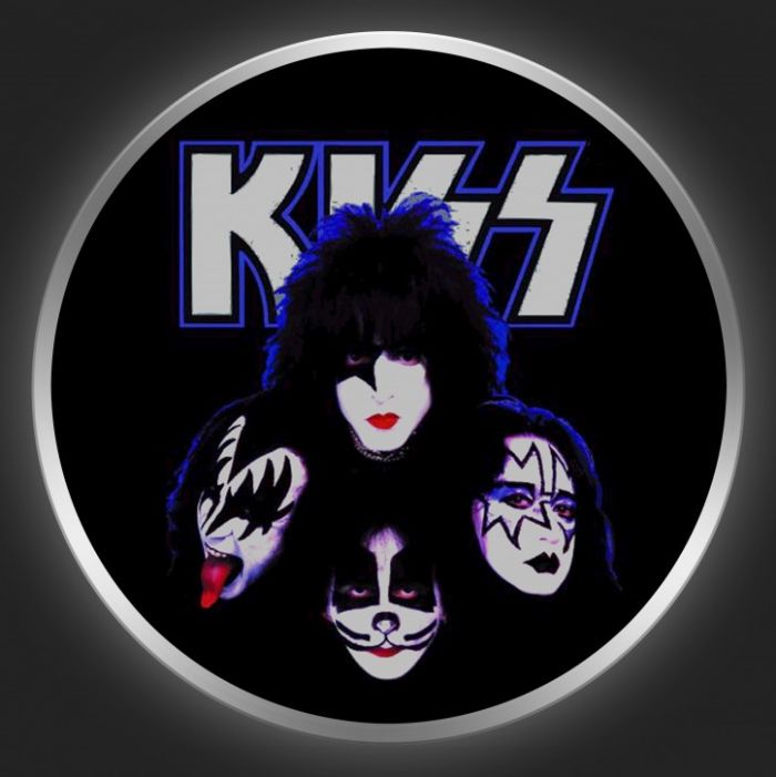 KISS - Logo + Band Photo Button