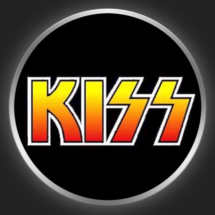 KISS - Yellow / Orange Logo Button