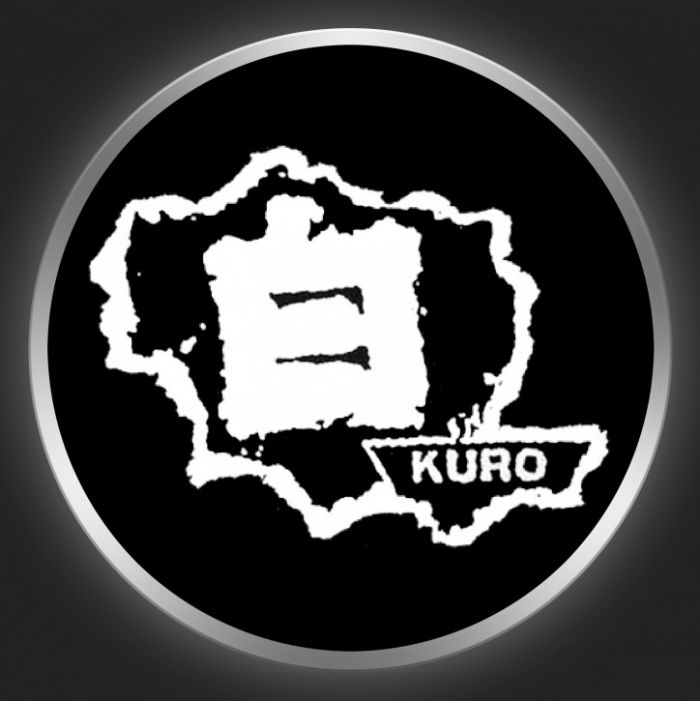 KURO - White Logo On Black Button