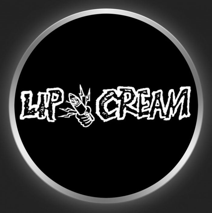 LIPCREAM - White Logo On Black Button
