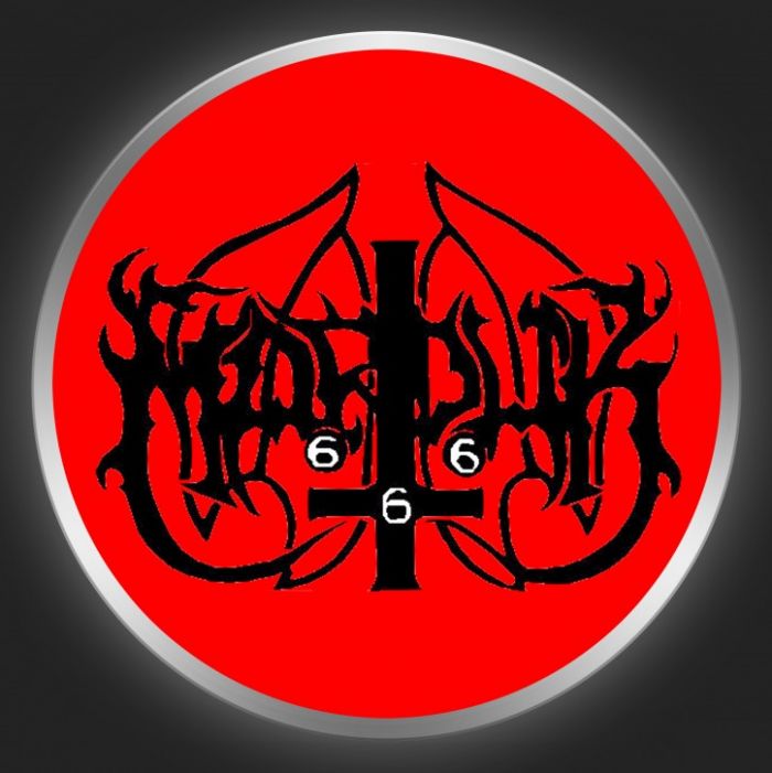 MARDUK - Black Logo On Red Button