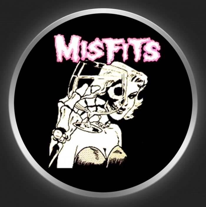 MISFITS - Die, Die My Darling On Black Button