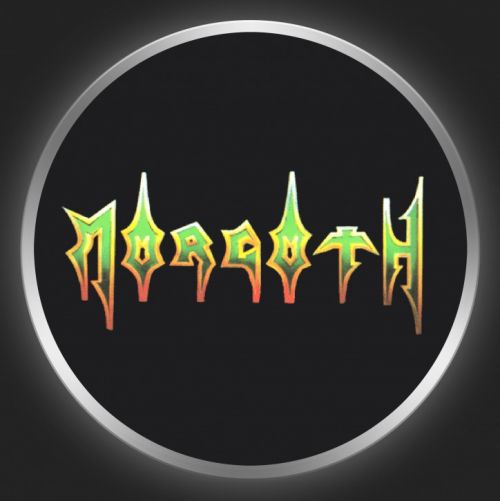 MORGOTH - Green Logo On Black Button