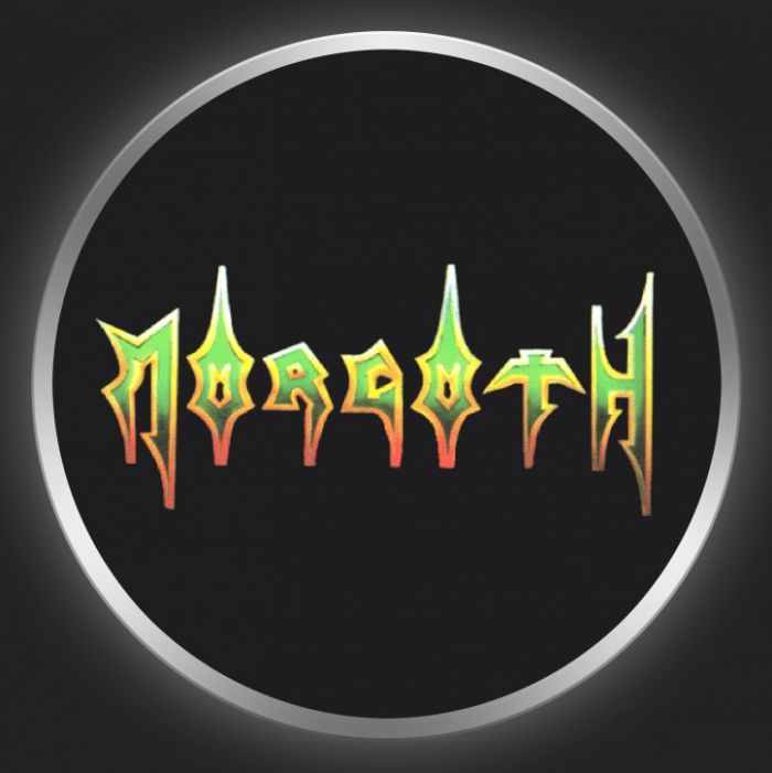 MORGOTH - Green Logo On Black Button