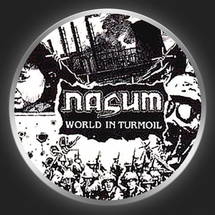 NASUM - World In Turmoil Button