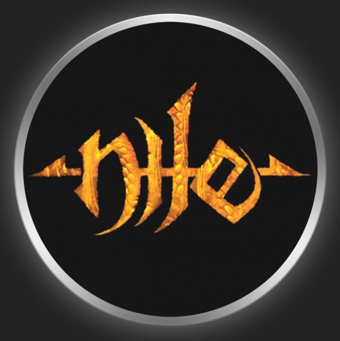 NILE - Orange Logo On Black Button