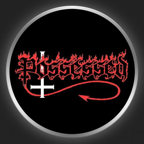 POSSESSED - Logo On Black Button
