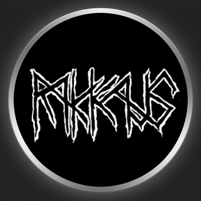 RAKKAUS - White Logo On Black Button
