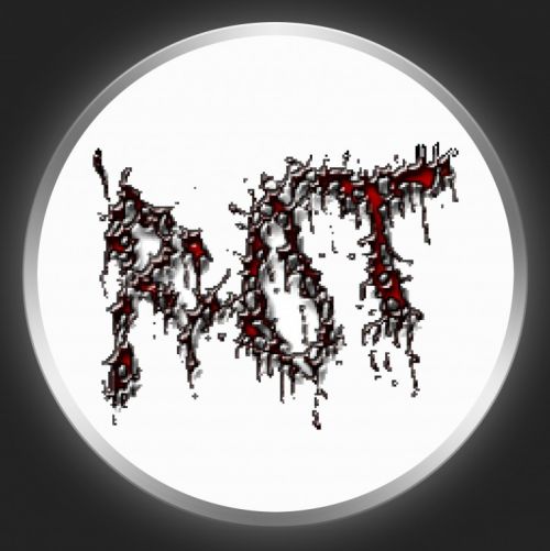 ROT - Black Logo On White Button