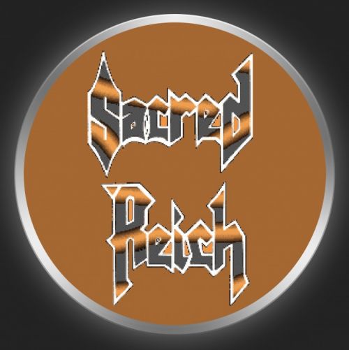 SACRED REICH - Logo On Brown Button
