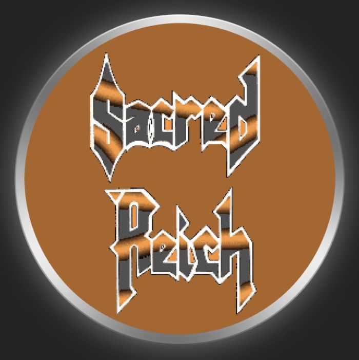 SACRED REICH - Logo On Brown Button