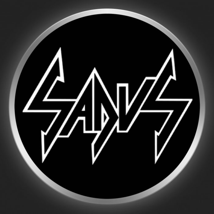 SADUS - White Logo On Black Button