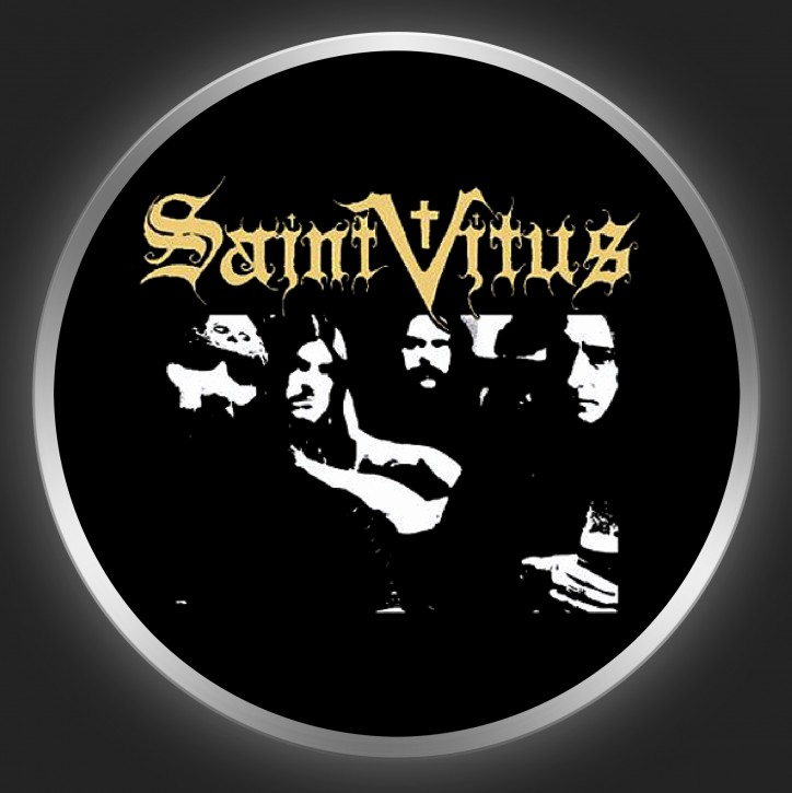 SAINT VITUS - Golden Logo + Band Photo Button
