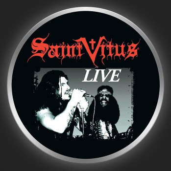 SAINT VITUS - Red Logo + Band Photo Button