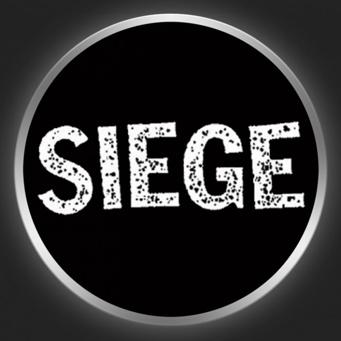 SIEGE - White Logo On Black Button