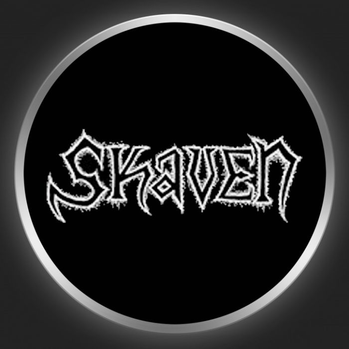 SKAVEN - White Logo On Black Button