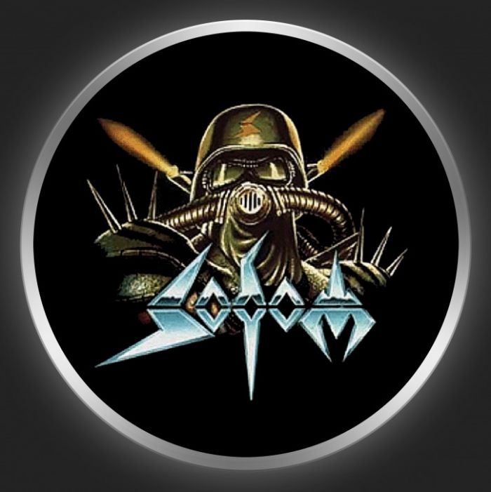 SODOM - Logo + Soldier On Black Button