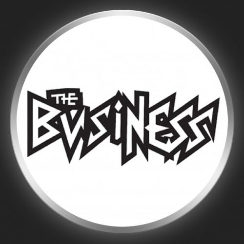 THE BUSINESS - Black Logo On White Button