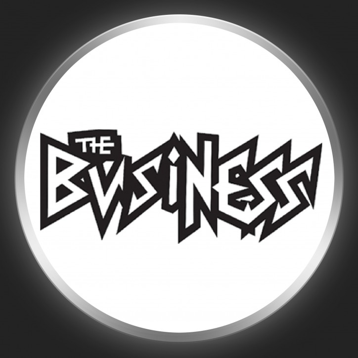 THE BUSINESS - Black Logo On White Button