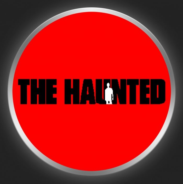 THE HAUNTED - Black Logo On Red Button